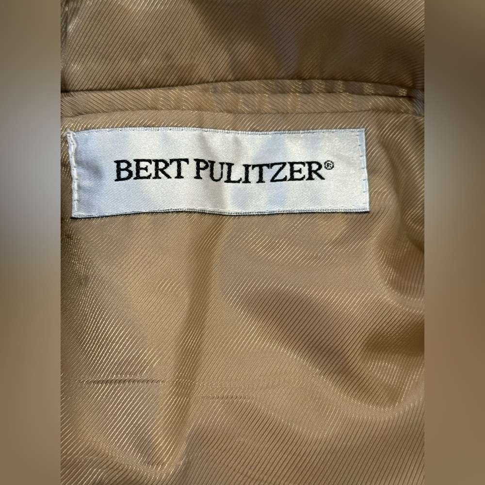 Bret Pulitzer 46 Regular Supra Suede Men's Tan Blazer 853 - Picture 9 of 10